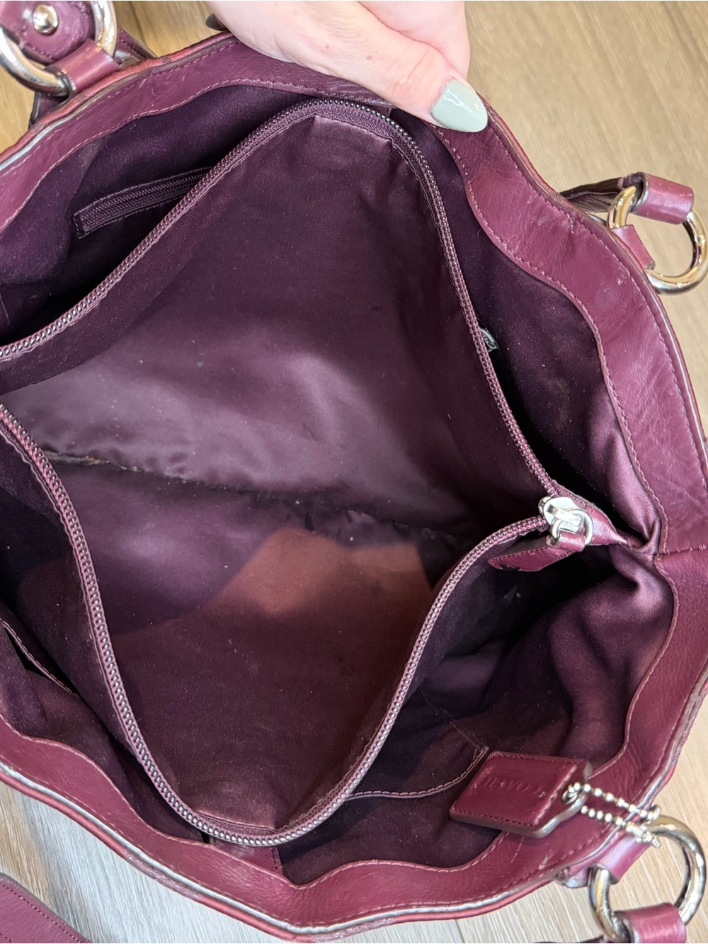 Coach Campbell Purse Burgundy / Maroon Handbag Shoulderbag G1382-F26246 - Picture 9 of 10